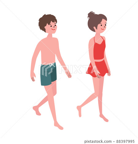 泳裝男女的插圖集 泳裝男女的插圖集 88397995