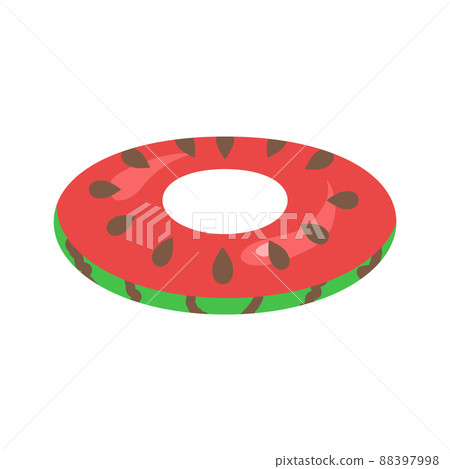 Illustration of a floating ring of watermelon design Illustration of a floating ring of watermelon design 88397998