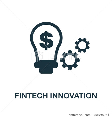 Fintech Innovation icon. Monochrome simple... - Stock Illustration ...