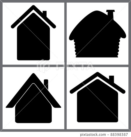 House Icon Set. Home vector illustration symbol. House Icon Set. Home vector illustration symbol. 88398387