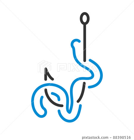 Icon Of Worm On Hook 88398516
