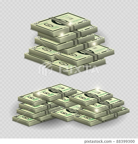Much money with shining elements - realistic money on transarent background Much money with shining elements - realistic money on transarent background 88399300