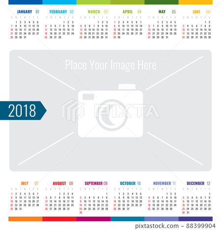 Day calendar event planner 2018 template 88399904