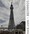 從東京晴空塔站看到的東京晴空塔和雲彩 88399935