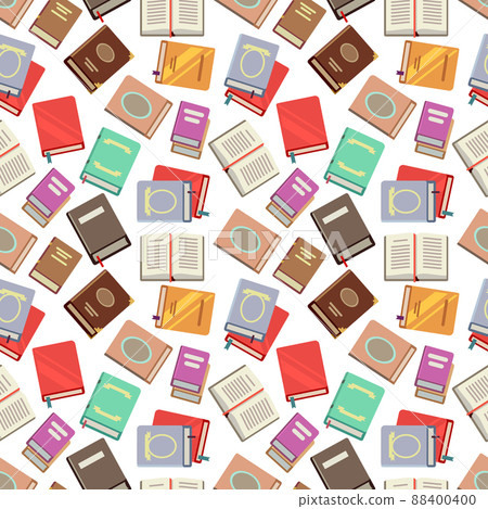 Colorful books seamless pattern - school books seamless texture Colorful books seamless pattern - school books seamless texture 88400400