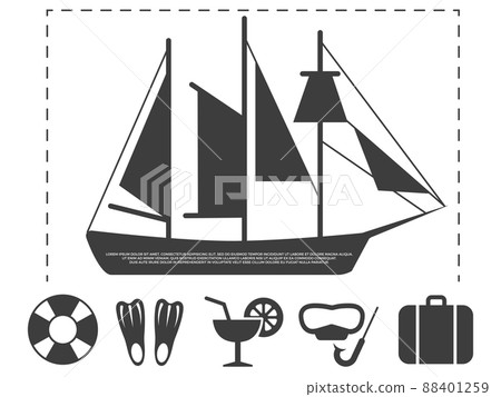Sailboat travel info poster elements Sailboat travel info poster elements 88401259