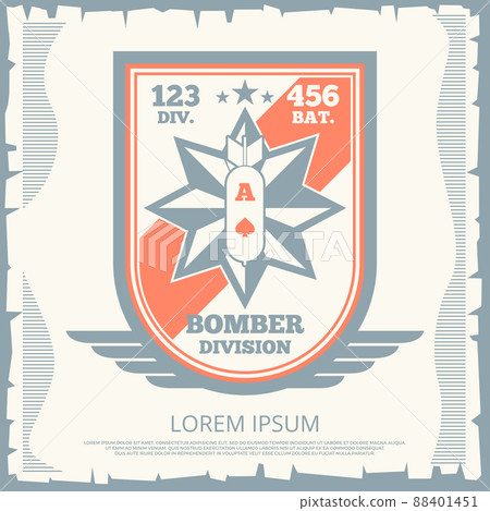 Vintage background with army patch 88401451