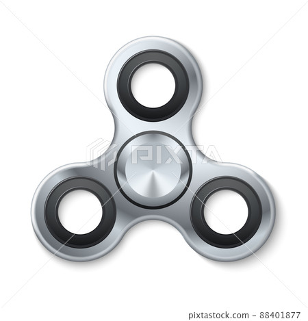 Realistic hand fidget spinner. Modern stress relief and meditation toy illustration isolated 88401877
