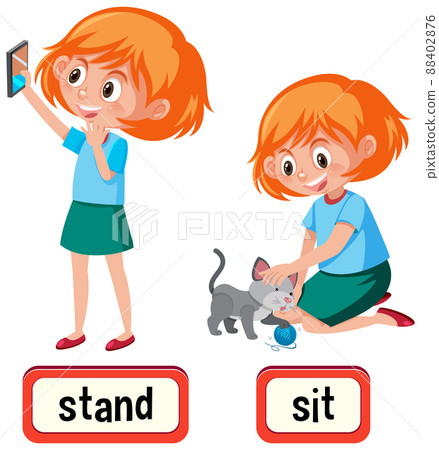 Opposite words for stand and sit Opposite words for stand and sit 88402876