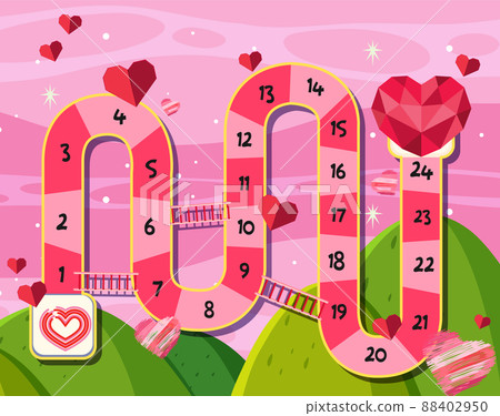 Heart board game for children 88402950