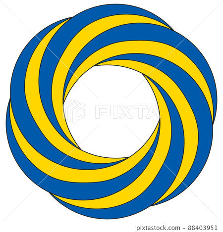 Yellow blue circular pattern flag Ukraine, symbol free country UA Yellow blue circular pattern flag Ukraine, symbol free country UA 88403951