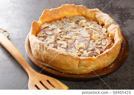 English traditional dessert Bakewell Pudding cake close-up. horizontal 88405428