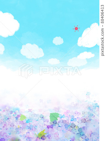Hydrangea season background material 88406413