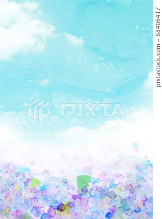 Hydrangea season background material 88406417