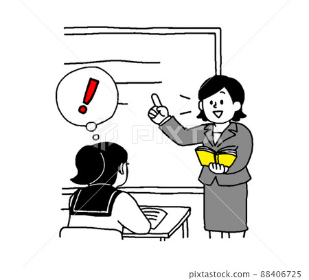 女指導員 水手服女學生聽女教師上課，聽懂了（簡單） 88406725