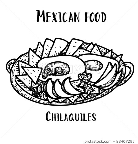 Mexican food Chilaquiles. 88407295