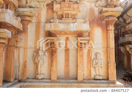 Ancient Sculptures on temples of Avani, Kolar, Karnataka, India 88407527