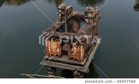 Great Masterpiece of Stone Architecture, Santhebennur Pushkarini, Devangere, Karnataka, India  Built by Hanumantappa Nayaka a local Palegar in 16th Century 88407566