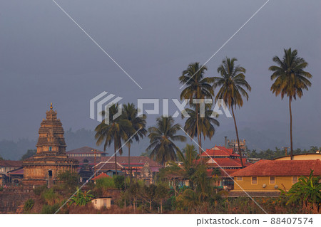 Riverside View of Sri Sharadambe Temple, Establised by Adi Shankara in 14th Century, Sringeri, Karnataka, India Riverside View of Sri Sharadambe Temple, Establised by Adi Shankara in 14th Century, Sringeri, Karnataka, India 88407574