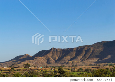 View of Sahyadri hills near Saswad, Pune, Maharashtra, India View of Sahyadri hills near Saswad, Pune, Maharashtra, India 88407651