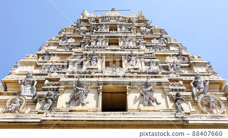View of Big Bull Temple, temple was built in 1537 by Kempe Gowda under Vijayanagar empire, Bangalore, Karnataka, India 88407660