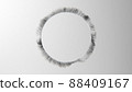 Countless fibers forming a round frame. 3D illustration. 88409167