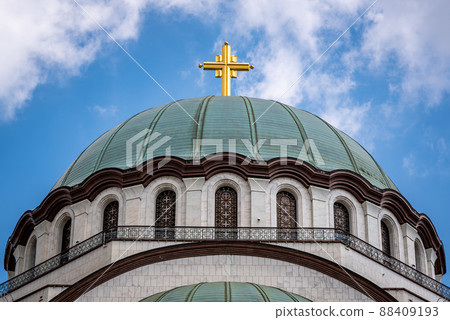 Saint Sava Orthodox Christian church in Belgrade, capital of Serbia 88409193
