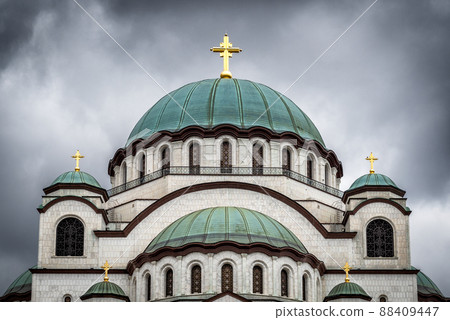 Saint Sava Orthodox Christian church in Belgrade, capital of Serbia 88409447