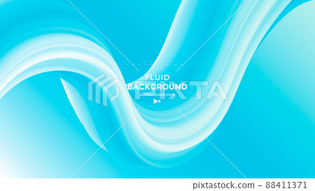 Blue Abstract fluid wave. Modern gradient shape - Stock Illustration ...