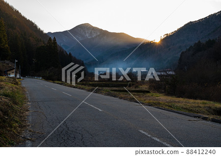 Asahi Village at sunset 88412240