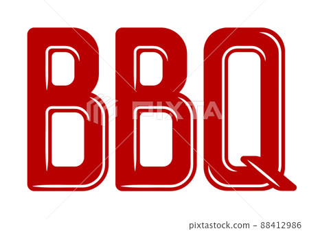 Illustration of bbq inscription. Bbq image. Stylized kitchen and restaurant object. Illustration of bbq inscription. Bbq image. Stylized kitchen and restaurant object. 88412986