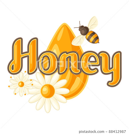 Illustration of honey. Image for food and agricultural industry. 88412987