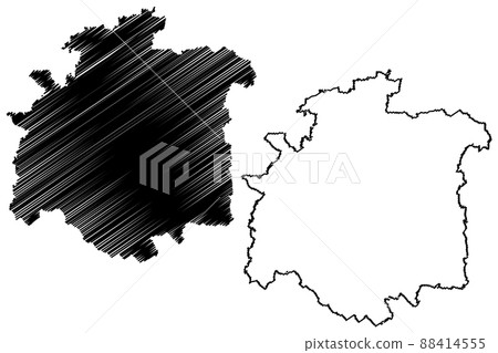 Hildesheim district (Federal Republic of Germany, rural district, State of Lower Saxony) map vector illustration, scribble sketch Hildesheim map 88414555
