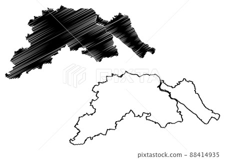 Luneburg district (Federal Republic of Germany, rural district, State of Lower Saxony) map vector illustration, scribble sketch Luneburg map Luneburg district (Federal Republic of Germany, rural district, State of Lower Saxony) map vector illustration, scribble sketch Luneburg map 88414935