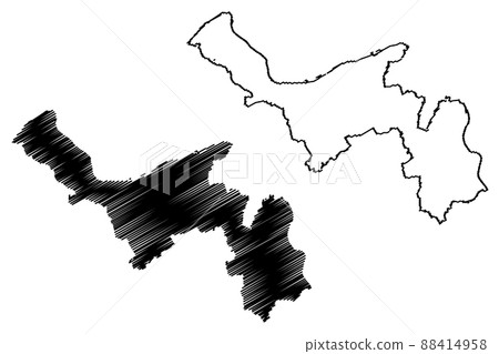 Mainz-Bingen district (Federal Republic of Germany, State of Rhineland-Palatinate) map vector illustration, scribble sketch Mainz Bingen map Mainz-Bingen district (Federal Republic of Germany, State of Rhineland-Palatinate) map vector illustration, scribble sketch Mainz Bingen map 88414958