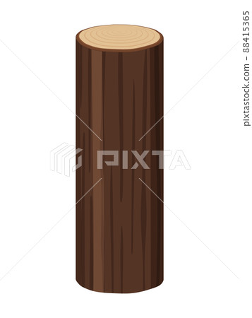 Illustration of a log standing straight 88415365
