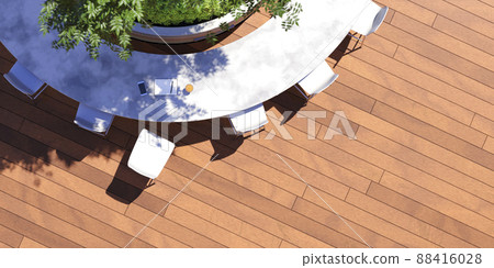 Open roof garden in the sunlight / Outdoor remote work ・ Concept image of coworking terrace Open roof garden in the sunlight / Outdoor remote work ・ Concept image of coworking terrace 88416028