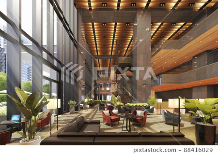 別緻而現代的休息室空間/共享休息室/共享辦公空間的形象,具有開放感 別緻而現代的休息室空間/共享休息室/共享辦公空間的形象,具有開放感 88416029