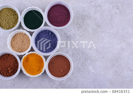 Various healthy superfoods powder Various healthy superfoods powder 88416351