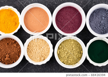 Various healthy superfoods powder Various healthy superfoods powder 88416394