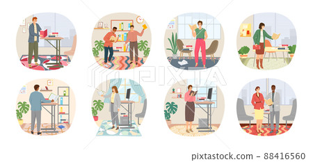 Reading people flat character set with books magazines literature isolated vector illustration Reading people flat character set with books magazines literature isolated vector illustration 88416560