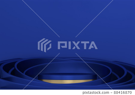 pedestal blue on blue background for the presentation . 3D rendering 88416870