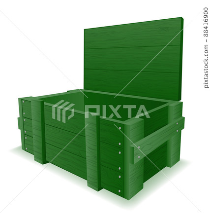 army wooden box for weapons and ammunition vector illustration 88416900