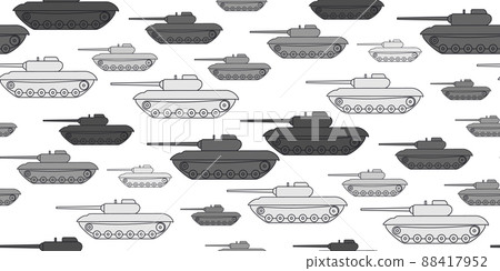 Seamless background of battle tanks Seamless background of battle tanks 88417952