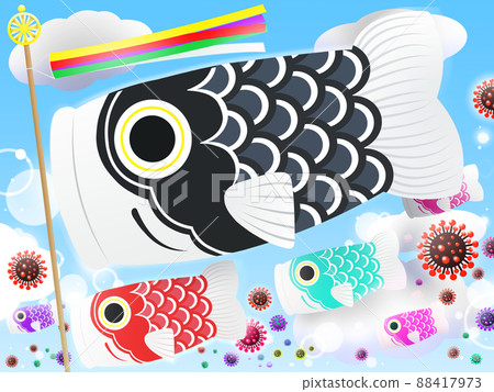 鯉魚旗與新型冠狀病毒 鯉魚旗與新型冠狀病毒 88417973