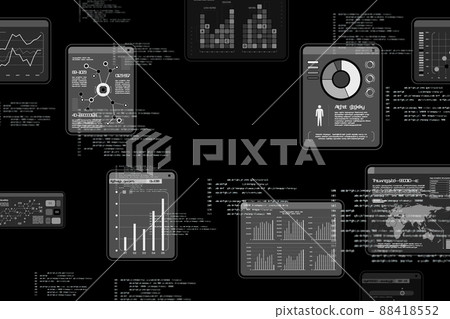 data, technology, graph - Stock Illustration [88418552] - PIXTA