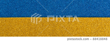 Two shiny backgrounds in blue and yellow, background with sparkles and glitters 88418848