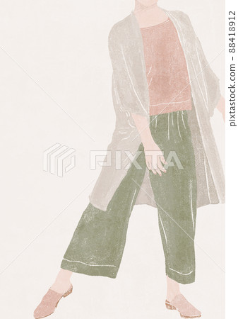 Abstract Boho Woman silhouette. Minimalist Female simple Modern Art. Pastel colors, Hand Drawn Contemporary card, logo, template Abstract Boho Woman silhouette. Minimalist Female simple Modern Art. Pastel colors, Hand Drawn Contemporary card, logo, template 88418912