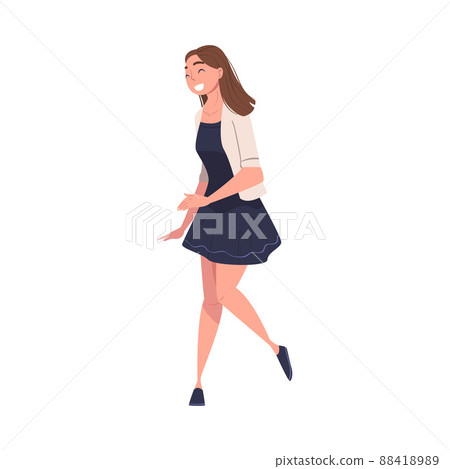 Woman Character Telling Funny Story and Joke Laughing Out Loud and Having Fun Vector Illustration Woman Character Telling Funny Story and Joke Laughing Out Loud and Having Fun Vector Illustration 88418989
