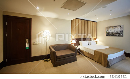 The interior design. The big modern Bedroom 88419581